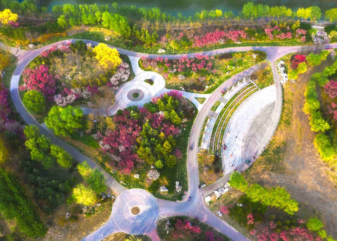 精致青州城，青州南陽河風景區百花齊放~
